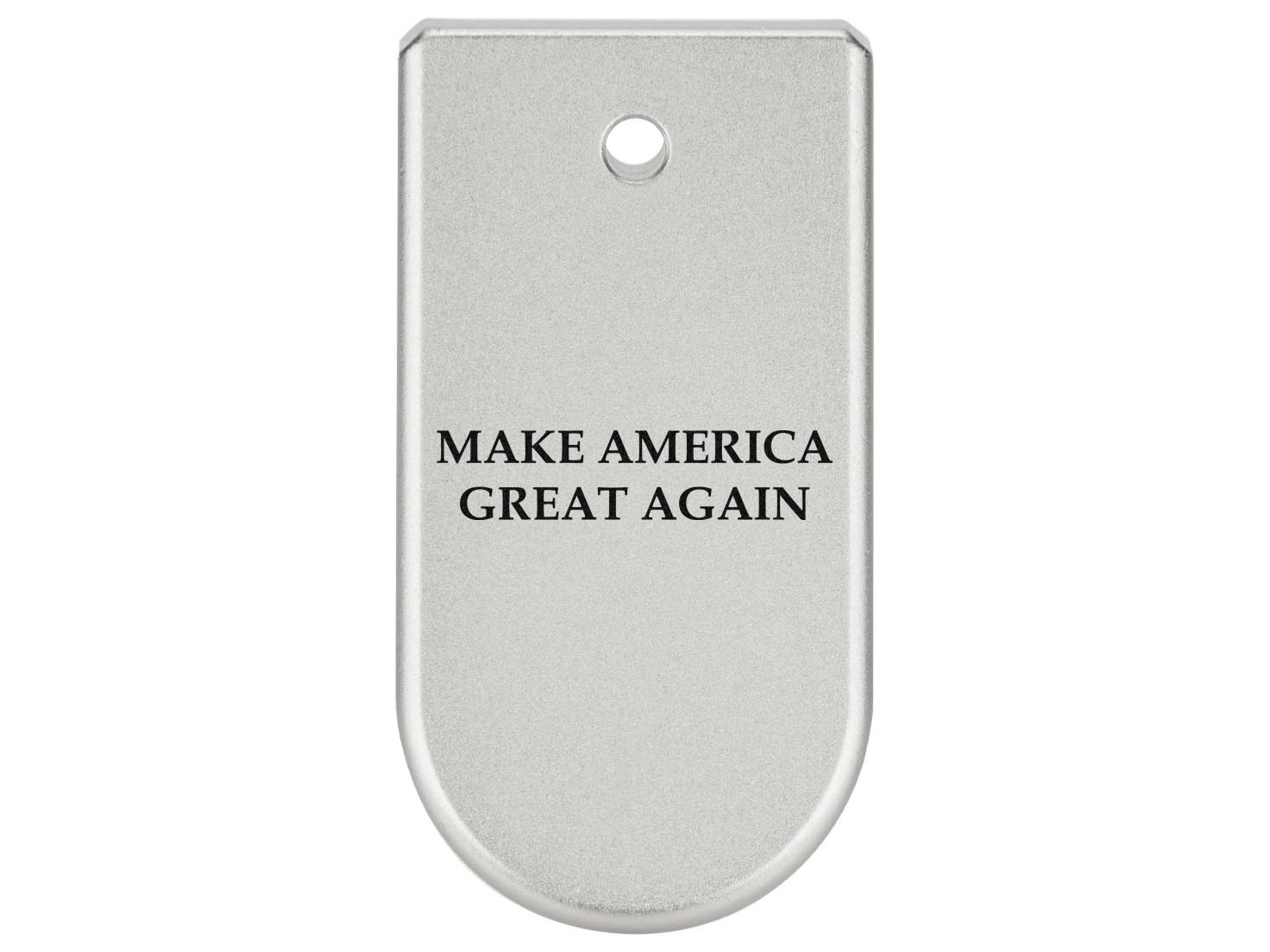 NDZ Magazine Plate Extension Aluminum Silver, Black Engravings